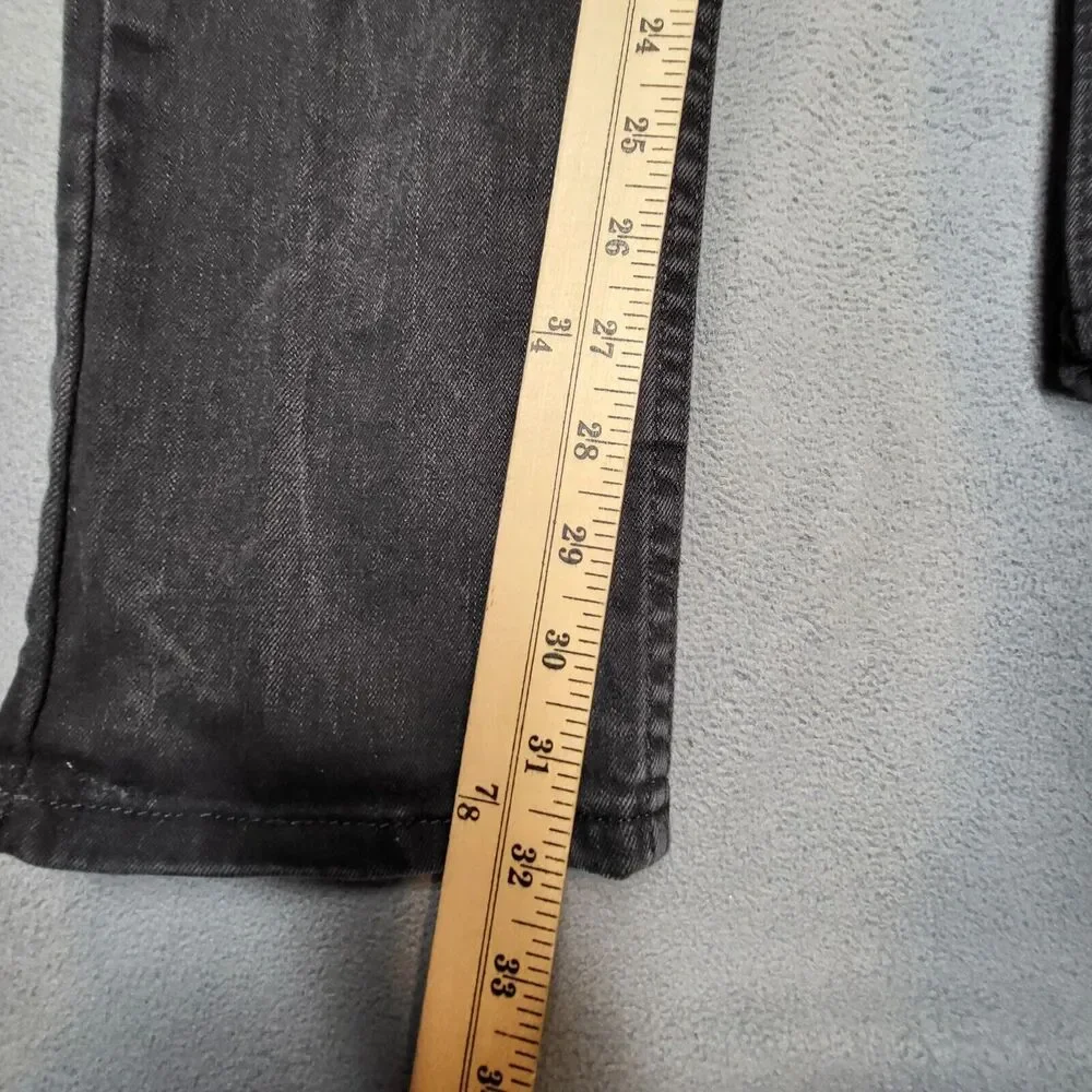 Levi's 511 Jeans Mens 30x32 Black Slim Straight Leg Stretch Distressed